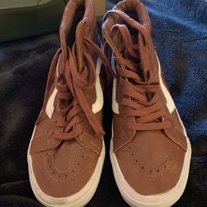 vans high-top brown leather.  womens 9